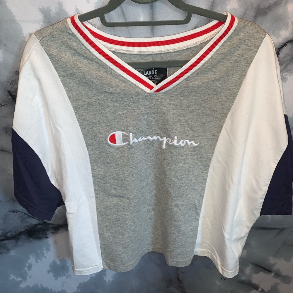 Champion Color Block Cropped T-shirt